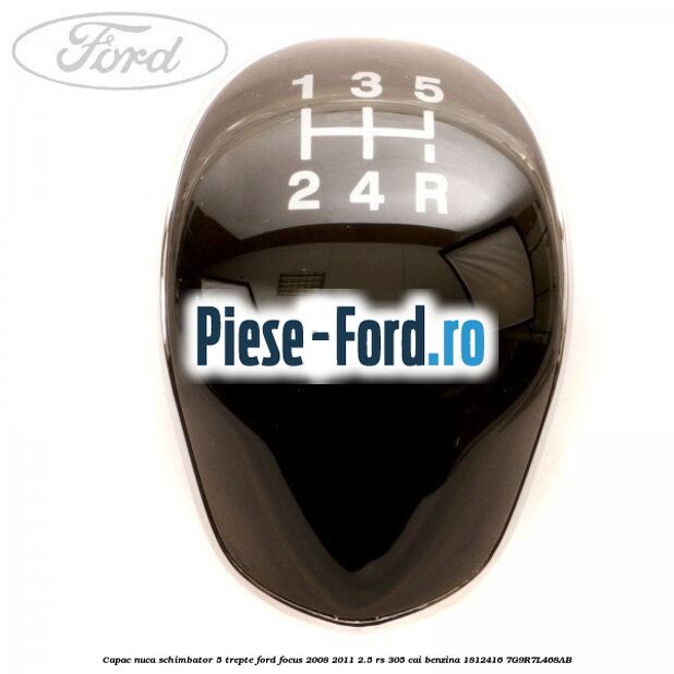 Capac consola centrala spre spate culoare medium dark flint Ford Focus 2008-2011 2.5 RS 305 cai benzina