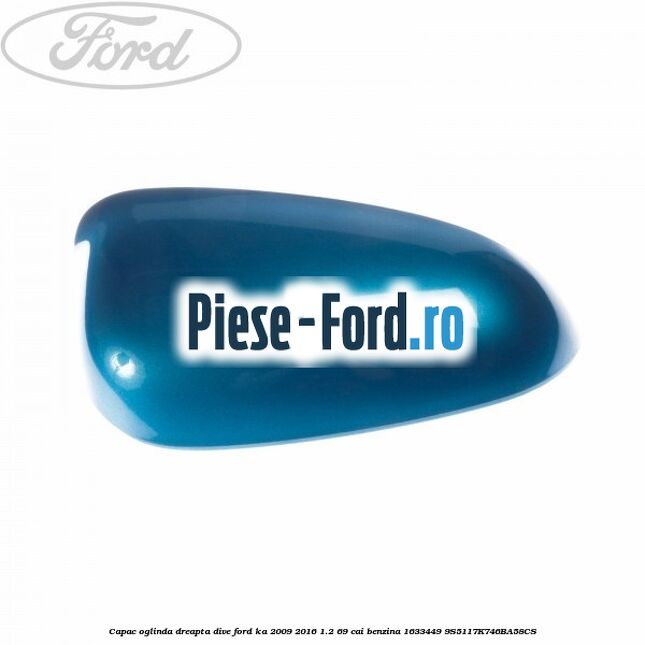 Capac oglinda dreapta disco Ford Ka 2009-2016 1.2 69 cai benzina
