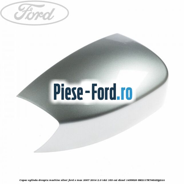 Capac oglinda dreapta kelp metallic Ford S-Max 2007-2014 2.0 TDCi 163 cai diesel