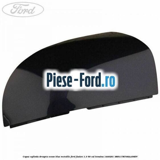 Capac oglinda dreapta negru Ford Fusion 1.3 60 cai benzina