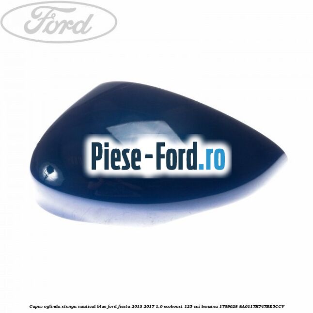 Capac oglinda stanga nautical blue Ford Fiesta 2013-2017 1.0 EcoBoost 125 cai benzina