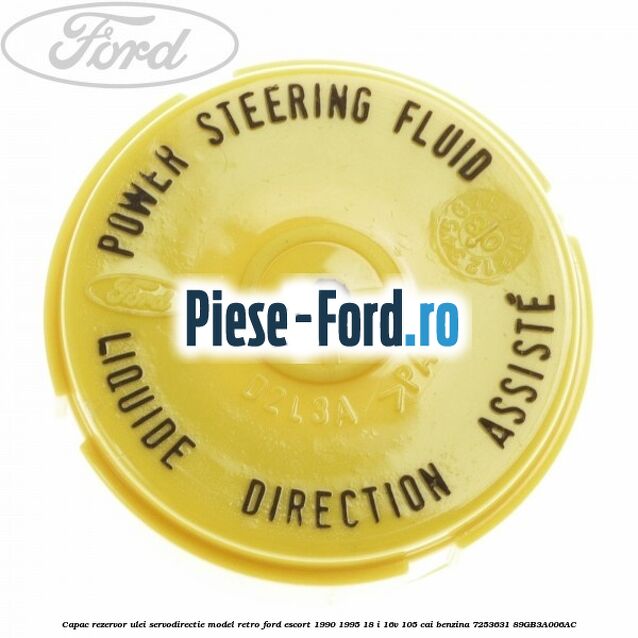 Capac rezervor ulei servodirectie model retro Ford Escort 1990-1995 1.8 i 16V 105 cai #15B1F9FA7D