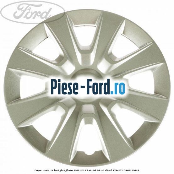 1 Set capace roti 15 inch model 2 Ford Fiesta 2008-2012 1.6 TDCi 95 cai diesel