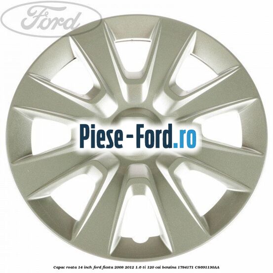 1 Set capace roti 15 inch model 2 Ford Fiesta 2008-2012 1.6 Ti 120 cai benzina