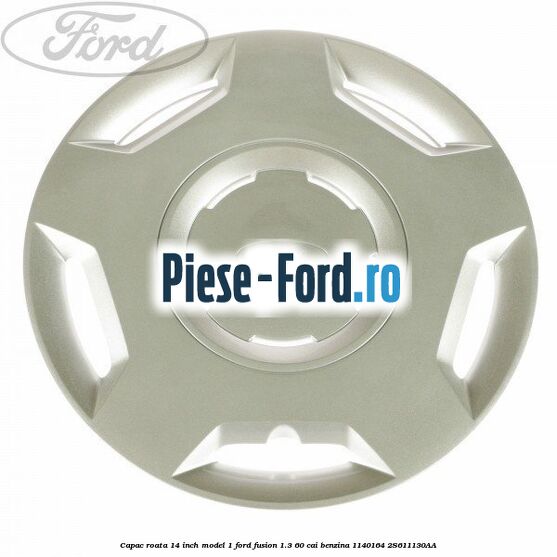 1 Set capace roti 14 inch model 3 Ford Fusion 1.3 60 cai benzina