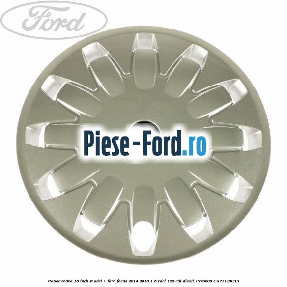 1 Set capace roti 16 inch model 5 Ford Focus 2014-2018 1.5 TDCi 120 cai diesel