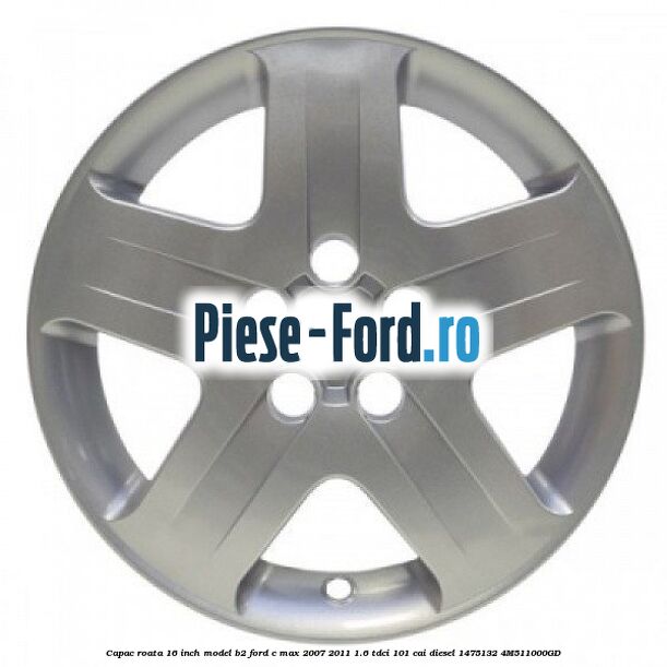 Capac roata 16 inch model B2 Ford C-Max 2007-2011 1.6 TDCi 101 cai diesel #392CA1B547