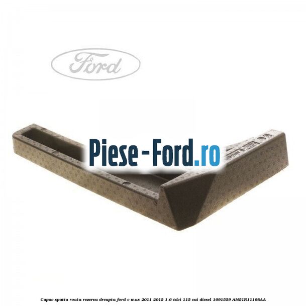 Capac spatiu roata rezerva, dreapta Ford C-Max 2011-2015 1.6 TDCi 115 cai diesel #4995F50BCE