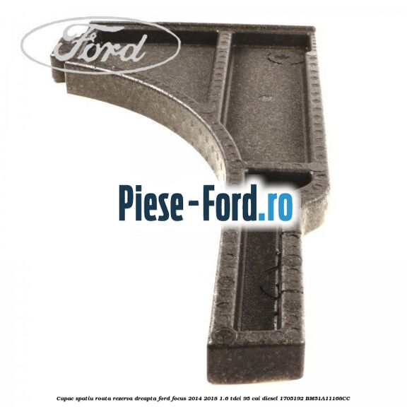 Capac spatiu roata rezerva, dreapta Ford Focus 2014-2018 1.6 TDCi 95 cai diesel