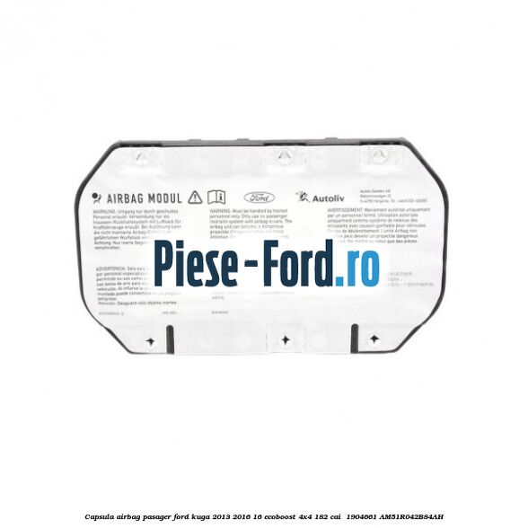 Capsula airbag pasager Ford Kuga 2013-2016 1.6 EcoBoost 4x4 182 cai #B763693E3C