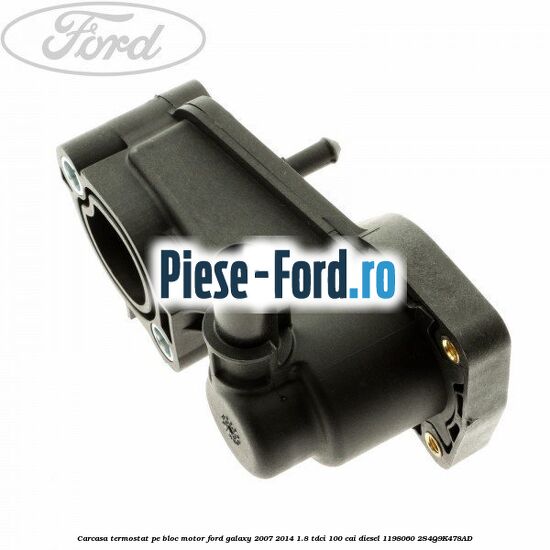 Carcasa termostat pe bloc motor Ford Galaxy 2007-2014 1.8 TDCi 100 cai diesel #4184F17C91