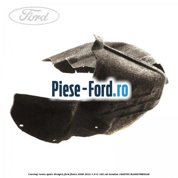 Carenaj roata fata stanga Ford Fiesta 2008-2012 1.6 Ti 120 cai benzina