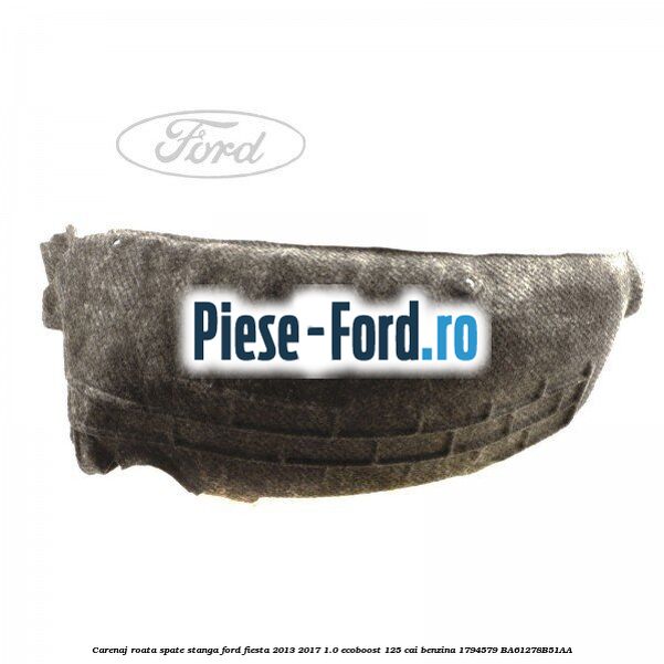 Carenaj roata spate stanga Ford Fiesta 2013-2017 1.0 EcoBoost 125 cai benzina