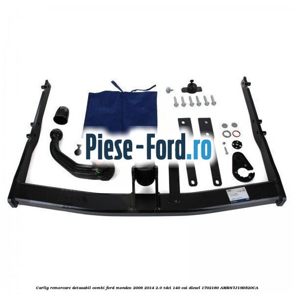Carlig remorcare detasabil combi Ford Mondeo 2008-2014 2.0 TDCi 140 cai diesel #AED78E9324