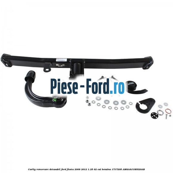 Capac protectie carlig remorcare spre spate Ford Fiesta 2008-2012 1.25 82 cai benzina