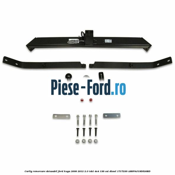 Capac protectie carlig remorcare spre spate Ford Kuga 2008-2012 2.0 TDCi 4x4 136 cai diesel