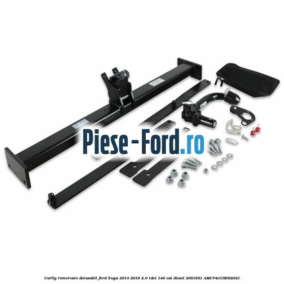 Capac protectie carlig remorcare spre spate Ford Kuga 2013-2016 2.0 TDCi 140 cai diesel