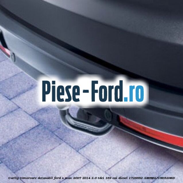 Carlig remorcare detasabil Ford S-Max 2007-2014 2.0 TDCi 163 cai diesel