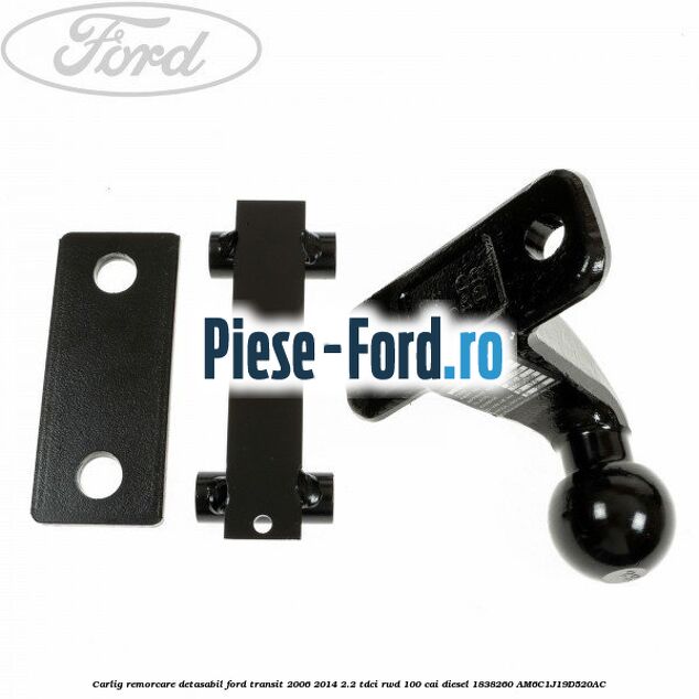Capac protectie carlig remorcare spre spate Ford Transit 2006-2014 2.2 TDCi RWD 100 cai diesel