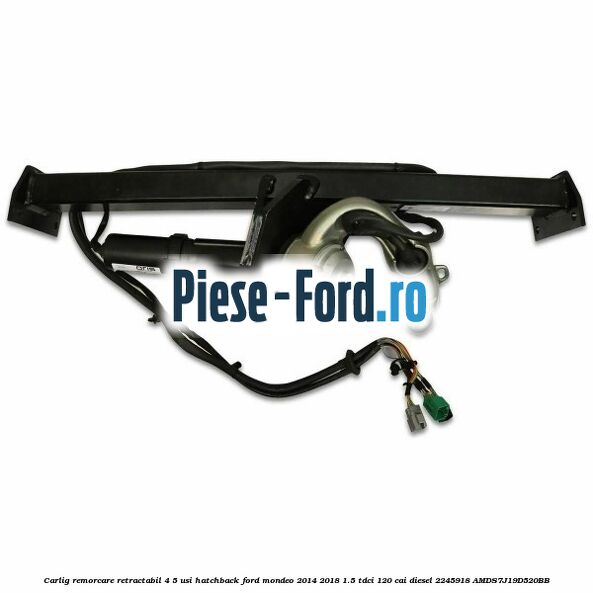Carlig remorcare retractabil 4/5 usi hatchback Ford Mondeo 2014-2018 1.5 TDCi 120 cai diesel #159F670149