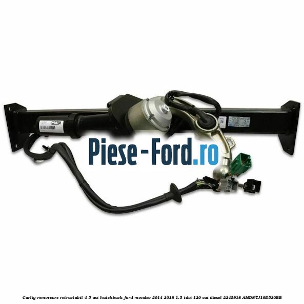Carlig remorcare retractabil 4/5 usi hatchback Ford Mondeo 2014-2018 1.5 TDCi 120 cai diesel #159F670149
