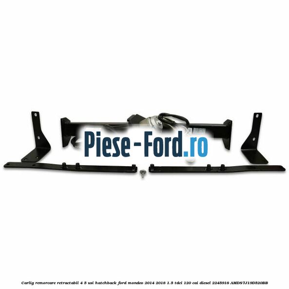 Carlig remorcare retractabil 4/5 usi hatchback Ford Mondeo 2014-2018 1.5 TDCi 120 cai diesel #159F670149