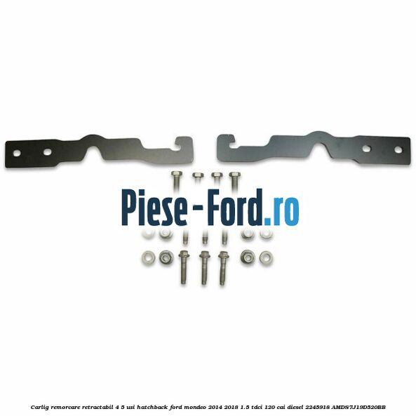 Carlig remorcare retractabil 4/5 usi hatchback Ford Mondeo 2014-2018 1.5 TDCi 120 cai diesel #159F670149