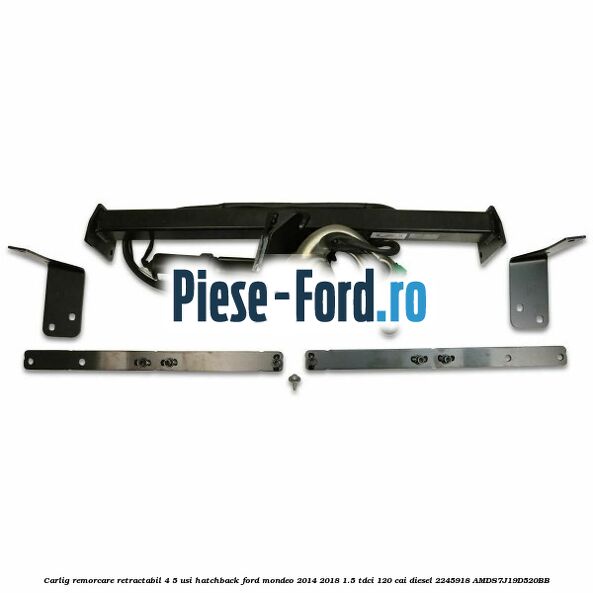 Carlig remorcare retractabil 4/5 usi hatchback Ford Mondeo 2014-2018 1.5 TDCi 120 cai diesel #159F670149