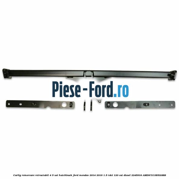 Carlig remorcare retractabil 4/5 usi hatchback Ford Mondeo 2014-2018 1.5 TDCi 120 cai diesel #159F670149
