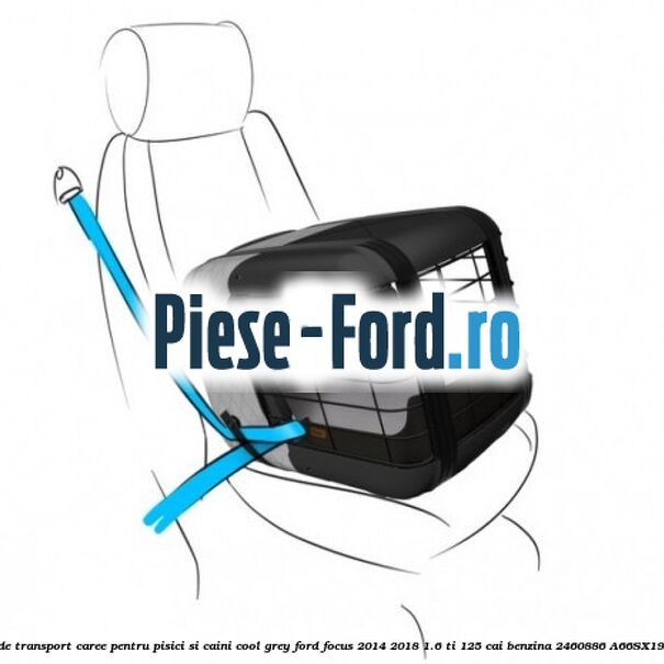 Caseta de Transport Caree Pentru pisici si caini, Cool Grey Ford Focus 2014-2018 1.6 Ti 125 cai benzina #E64D73C19C