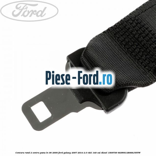 Centura rand 2 centru pana in 08/2009 Ford Galaxy 2007-2014 2.0 TDCi 140 cai diesel #F65800FA35
