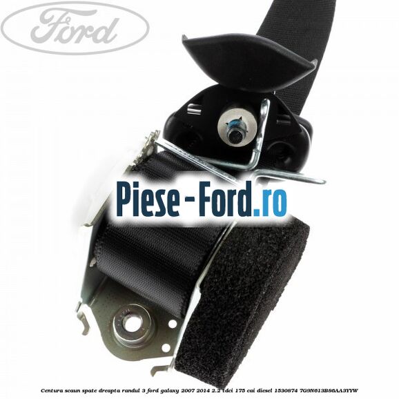 Centura scaun spate dreapta randul 3 Ford Galaxy 2007-2014 2.2 TDCi 175 cai diesel #EFB2AE3E5D