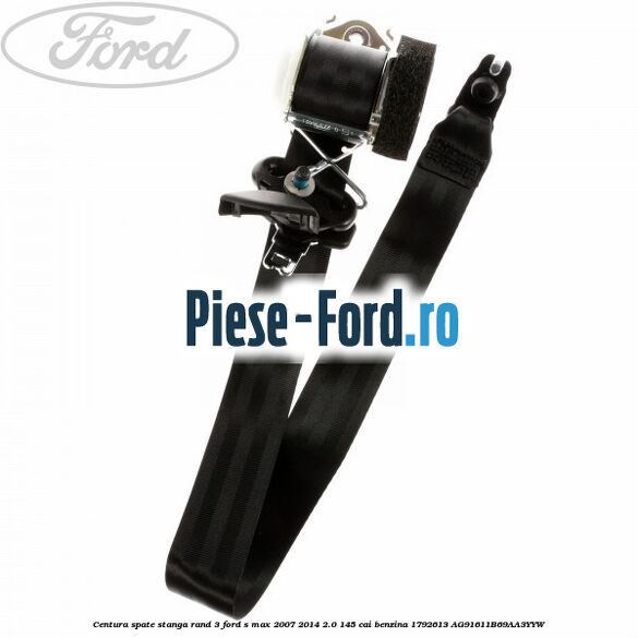 Centura spate stanga rand 3 Ford S-Max 2007-2014 2.0 145 cai benzina
