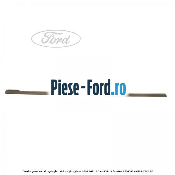 Cheder geam usa dreapta fata 4/5 usi Ford Focus 2008-2011 2.5 RS 305 cai benzina