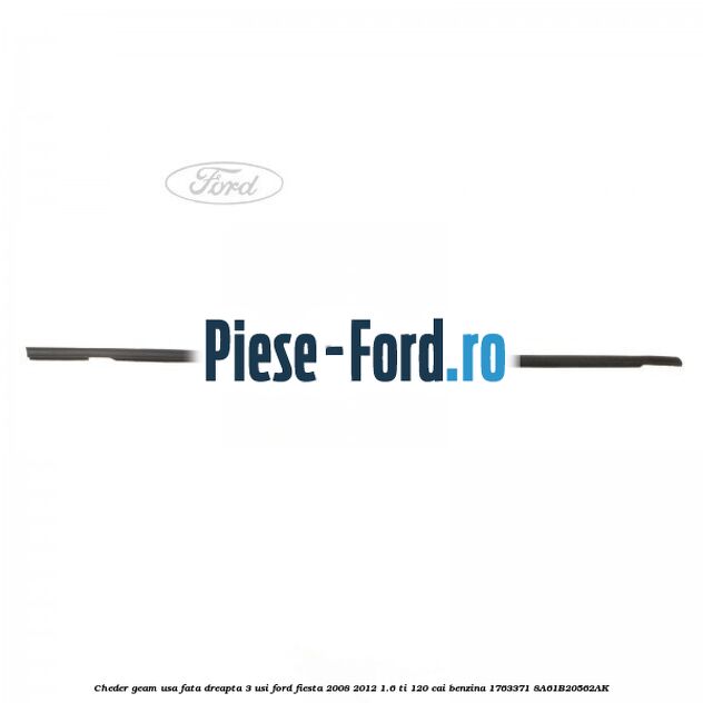 Cheder cromat geam usa spate stanga 5 usi Ford Fiesta 2008-2012 1.6 Ti 120 cai benzina