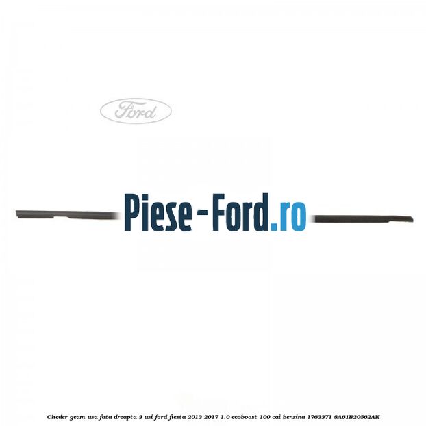 Cheder geam usa fata dreapta 3 usi Ford Fiesta 2013-2017 1.0 EcoBoost 100 cai benzina