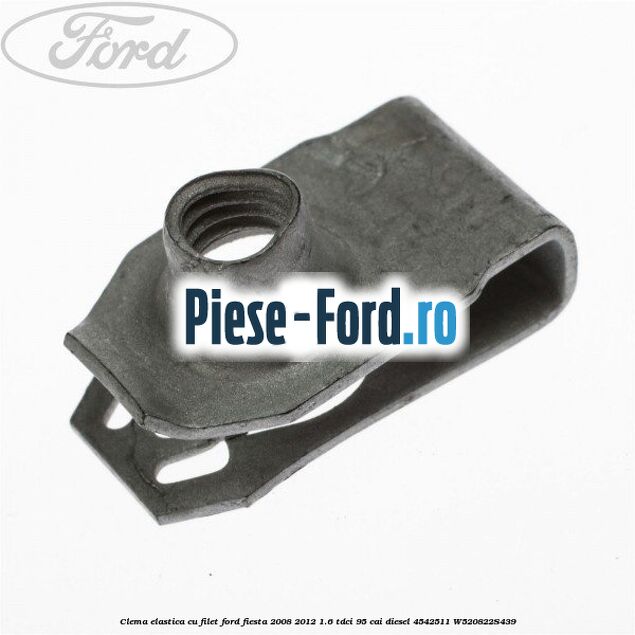 Clema elastica consola centrala metalica Ford Fiesta 2008-2012 1.6 TDCi 95 cai diesel
