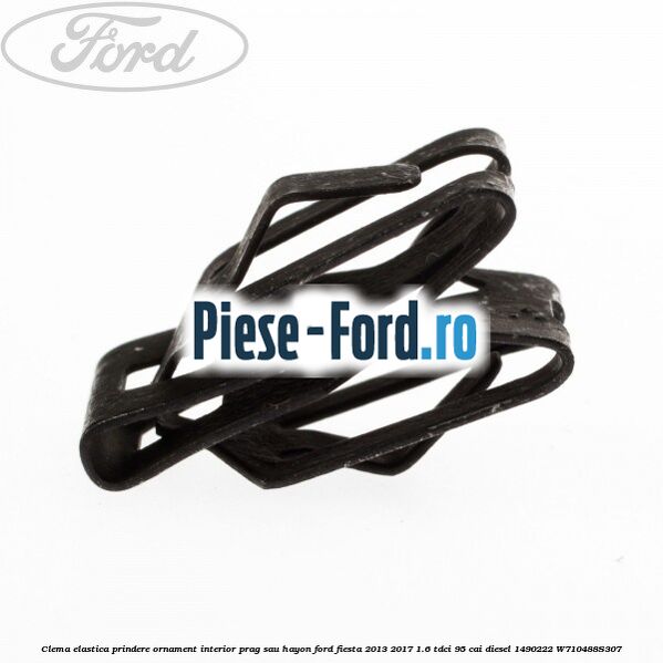 Clema elastica prindere insonorizant panou bord spre motor Ford Fiesta 2013-2017 1.6 TDCi 95 cai diesel