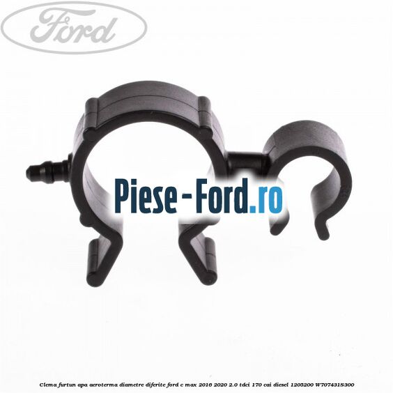 Clema furtun apa aeroterma diametre diferite Ford C-Max 2016-2020 2.0 TDCi 170 cai diesel #F909DCFAF2