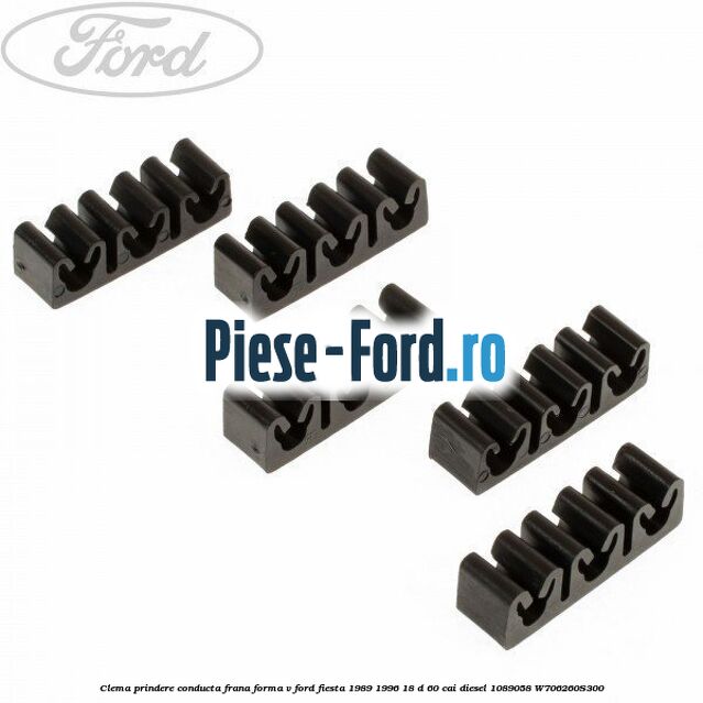 Clema prindere conducta frana forma V Ford Fiesta 1989-1996 1.8 D 60 cai #ACE5375B60