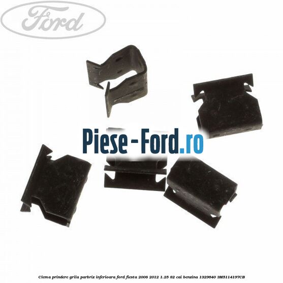 Clema prindere deflector aer, suport bara spate Ford Fiesta 2008-2012 1.25 82 cai benzina