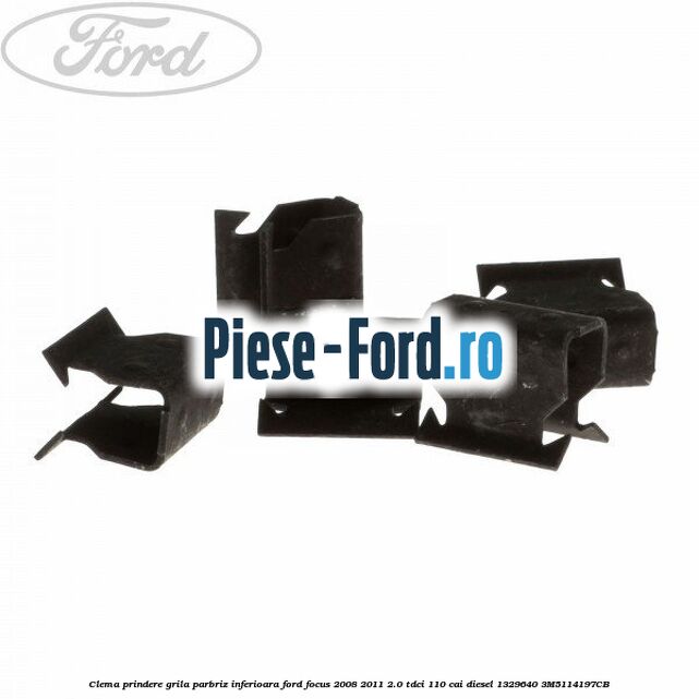 Clema prindere grila parbriz inferioara Ford Focus 2008-2011 2.0 TDCi 110 cai diesel #399F929029