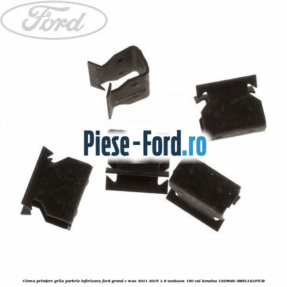 Clema prindere carenaj spate, stop bara spate Ford Grand C-Max 2011-2015 1.6 EcoBoost 150 cai benzina