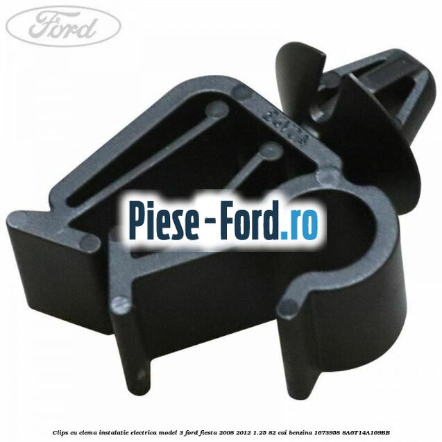 Clips cu clema instalatie electrica model 3 Ford Fiesta 2008-2012 1.25 82 cai benzina