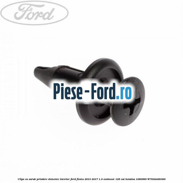 Clips cu surub prindere elemente interior Ford Fiesta 2013-2017 1.0 EcoBoost 125 cai benzina