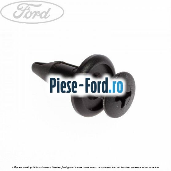 Clips cu surub prindere elemente interior Ford Grand C-Max 2016-2020 1.5 EcoBoost 150 cai benzina #F65FFFB856
