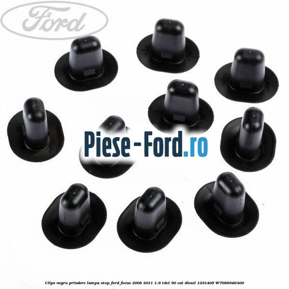 Clips negru prindere lampa stop Ford Focus 2008-2011 1.6 TDCi 90 cai diesel #3458E413EE