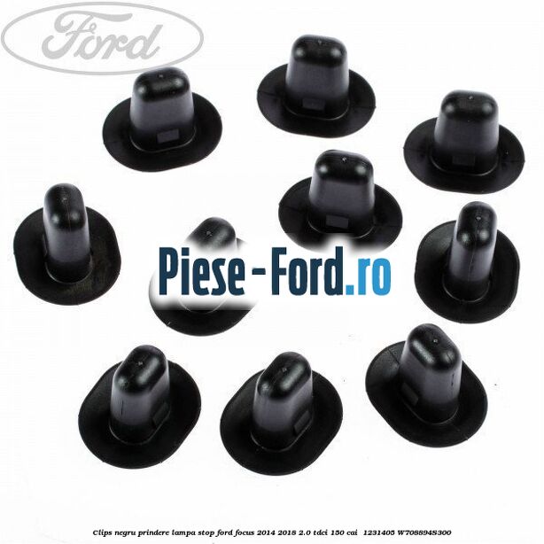 Clips negru prindere lampa stop Ford Focus 2014-2018 2.0 TDCi 150 cai  #365147F716