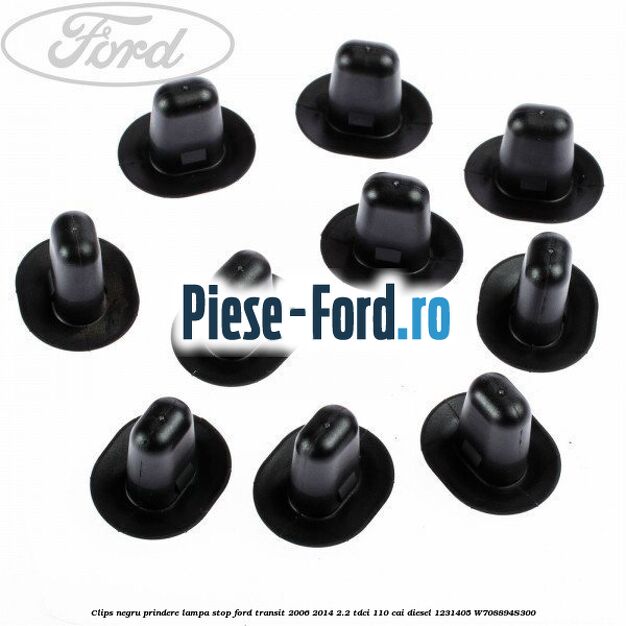 Clips negru prindere lampa stop Ford Transit 2006-2014 2.2 TDCi 110 cai diesel #2D470C0C09
