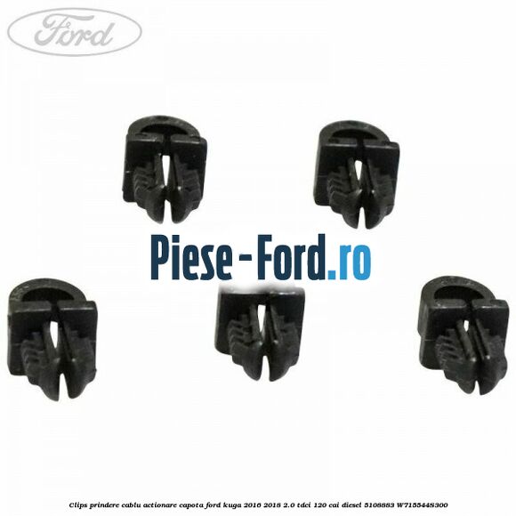 Clips prindere cablu actionare capota Ford Kuga 2016-2018 2.0 TDCi 120 cai diesel
